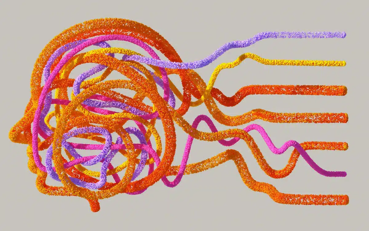 Illustration scientifique de l'hippocampe et de ses connexions avec les r&eacute;gions de la r&eacute;compense du cerveau.