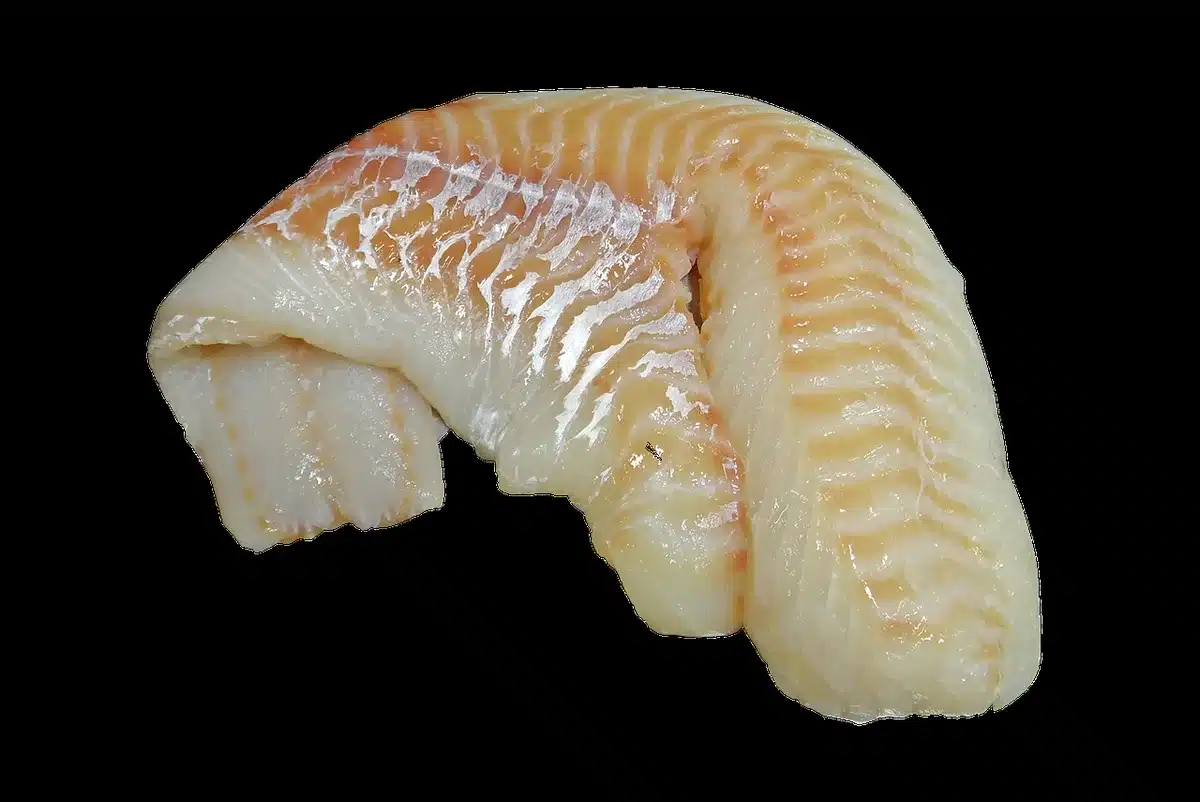 Assiette montrant aliments déconseillés comme poisson cru et charcuterie floue